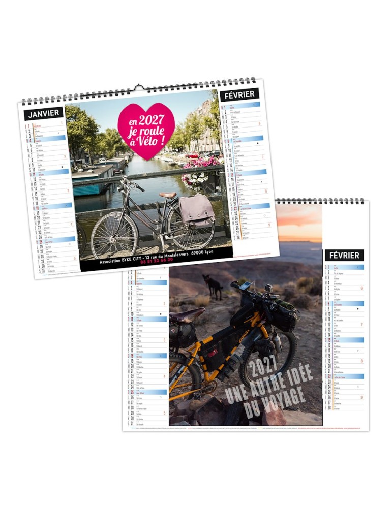 Calendrier illustré 2027 personnalisable Éco Création