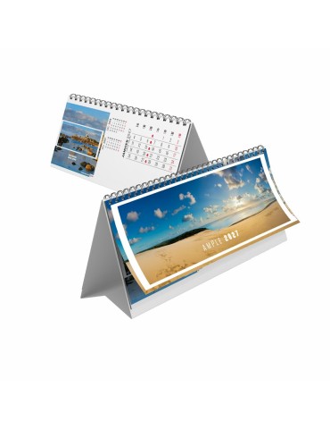 Calendrier chevalet de bureau 2027 Ample personnalisé