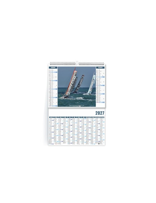 Calendrier illustré bancaire 2027 Marin personnalisé