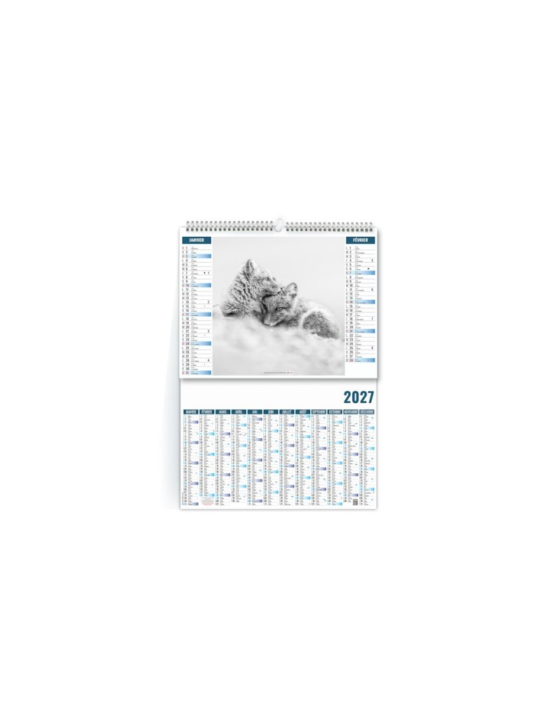 Calendrier illustré bancaire 2027 Pôle personnalisé