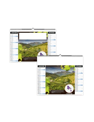 Calendrier illustré 2027 Grappe personnalisé