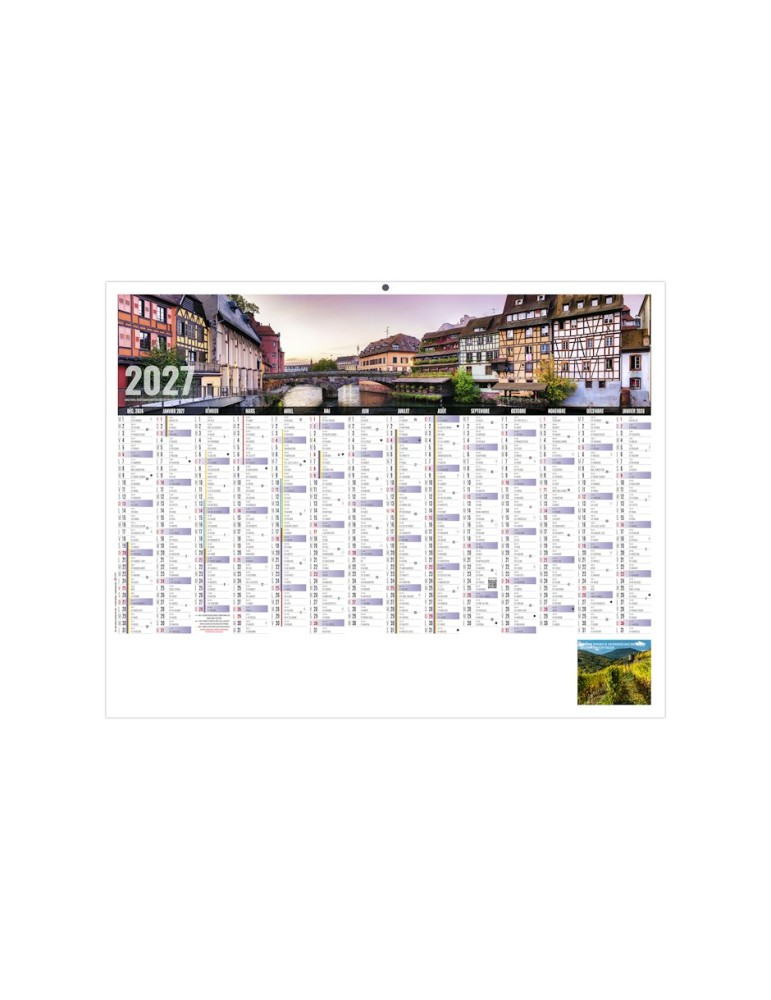 Calendrier bancaire 2027 personnalisé Libre Choix Alsacien
