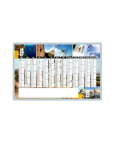 Calendrier bancaire Intense 2027 personnalisé