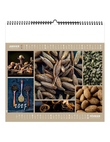 Calendrier illustré 2027 personnalisé Aromates et compagnie 2