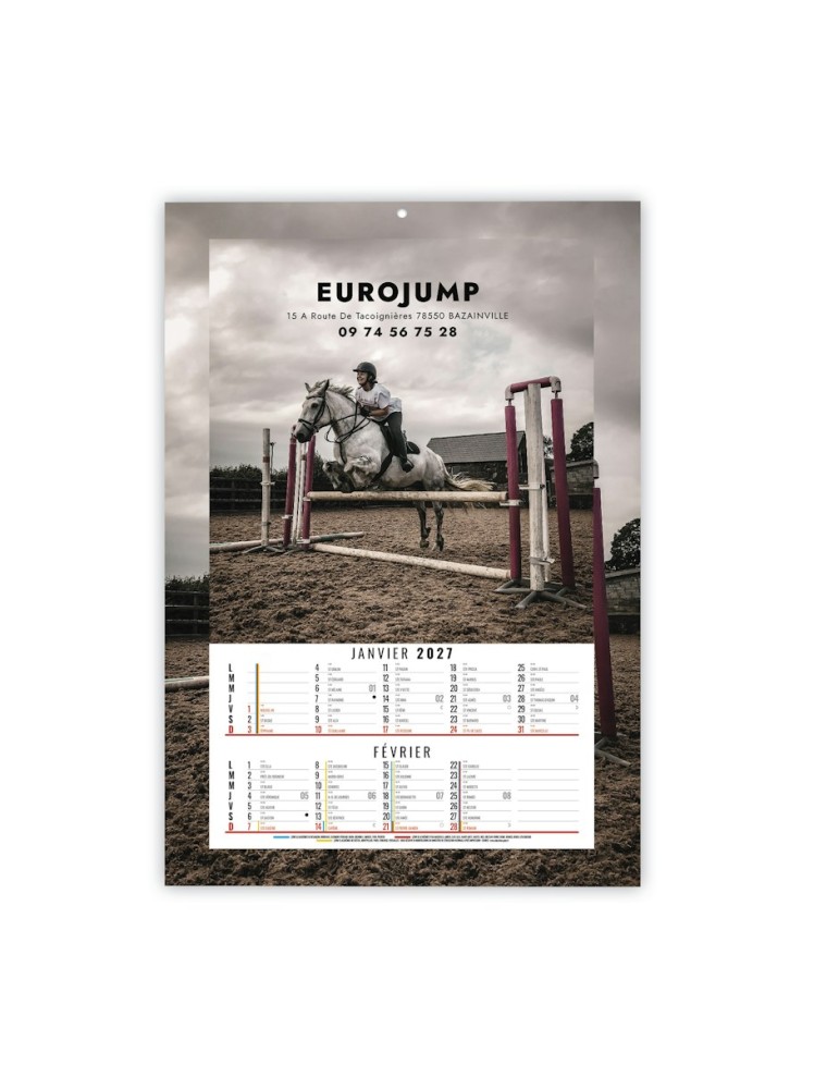 Calendrier illustré 2027 à personnaliser Bloc Création