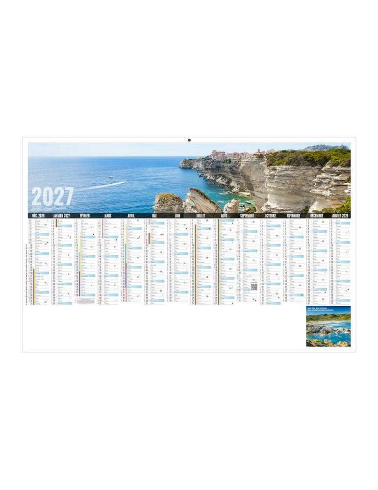 Calendrier illustré 2027 personnalisé Libre Choix Corse