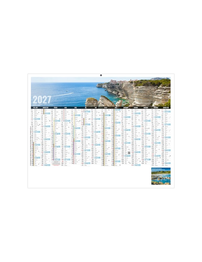 Calendrier illustré 2027 personnalisé Libre Choix Corse