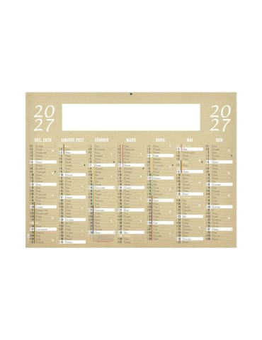Calendrier bancaire 2027 KRAFT à personnaliser 2
