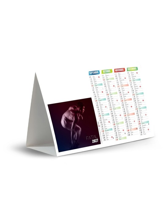 Calendrier chevalet de comptoir 2027 MECS avec logo