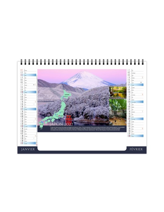 Calendrier chevalet de bureau 2027 RESSOURCES personnalisé