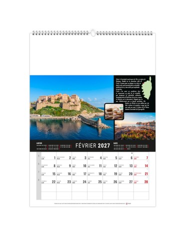 Calendrier mural 2027 personnalisé MAQUIS 2