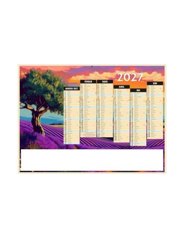 Calendrier bancaire 2027 personnalisé PICTURAL 2