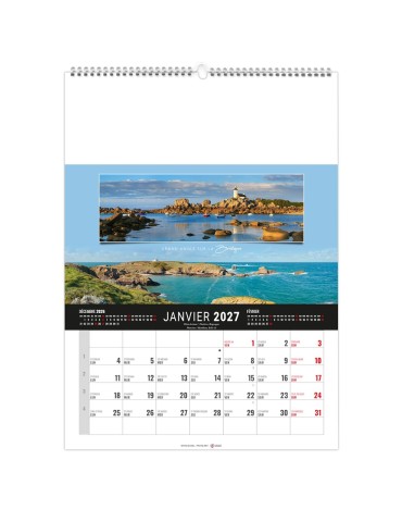 Calendrier mural 2027 ÉTENDU personnalisable
