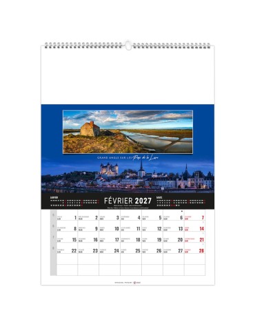 Calendrier mural 2027 ÉTENDU personnalisable 2