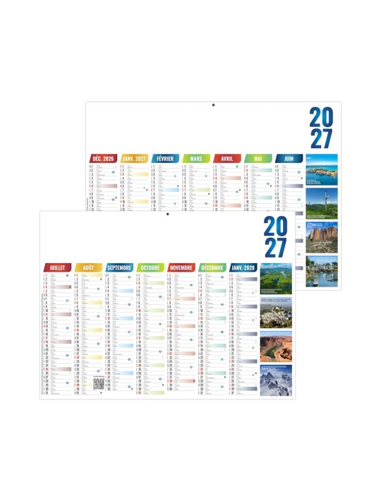 Calendrier bancaire ALEXANDRE 2027 personnalisable