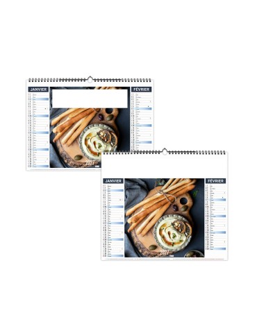 Calendrier illustré Recettes 2027 à personnaliser
