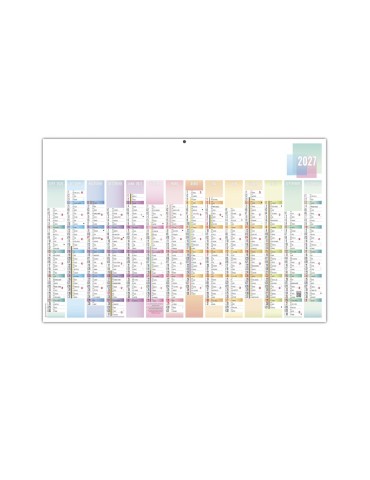 Calendrier bancaire scolaire 2027 Scolaire Pastel Maxi