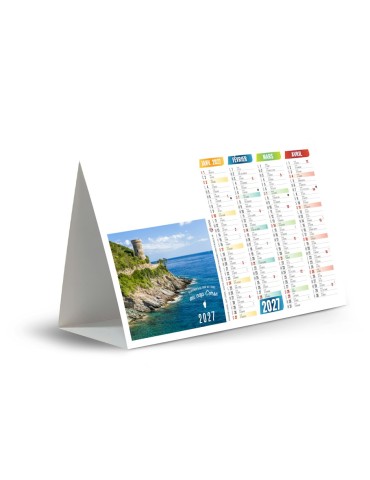 Calendrier chevalet de comptoir 2027 Ajaccio personnalisable 2