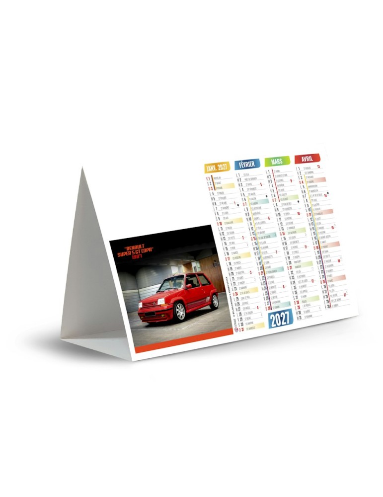 Calendrier chevalet de comptoir 2027 Classics personnalisé