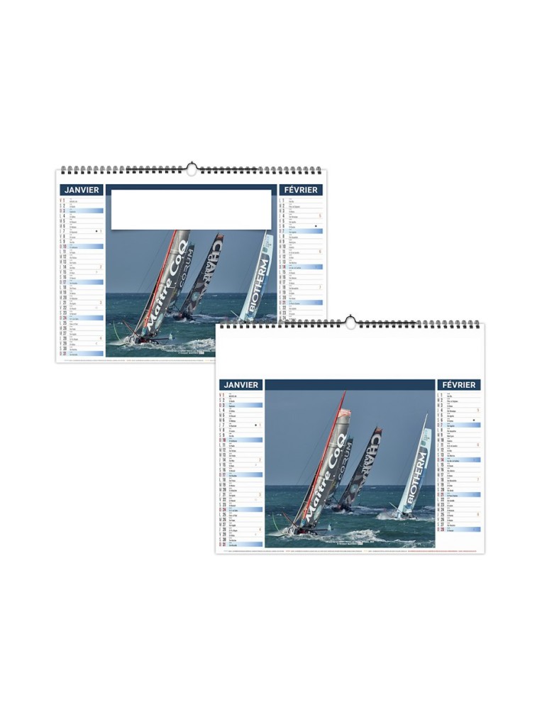 Calendrier illustré 2027 Tribord personnalisable, voile sportive