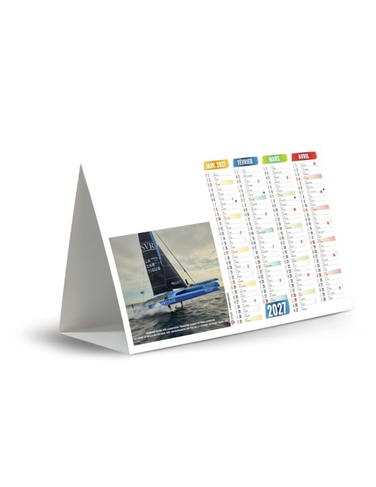 Calendrier chevalet 2027 personnalisable Cordage