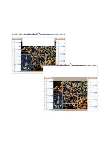 Calendrier illustré 2027 personnalisable Herbes