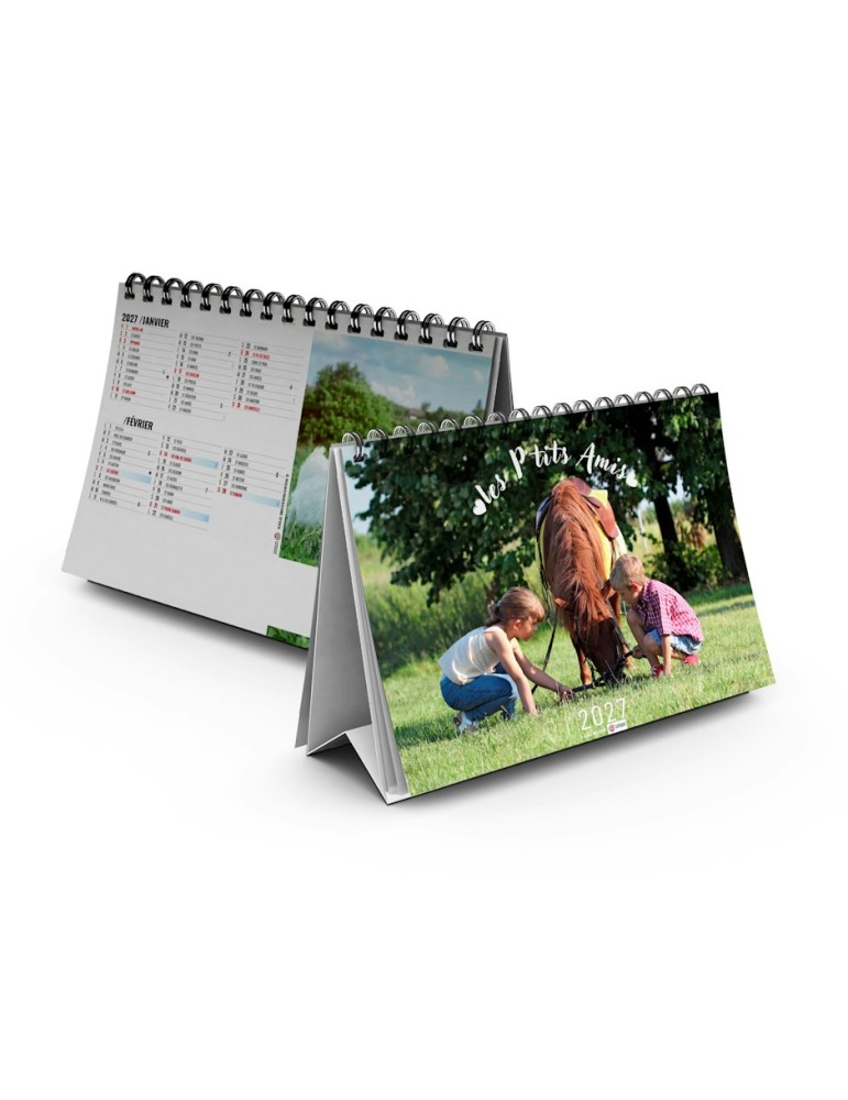 Calendrier chevalet de bureau 2027 P'TITS AMIS