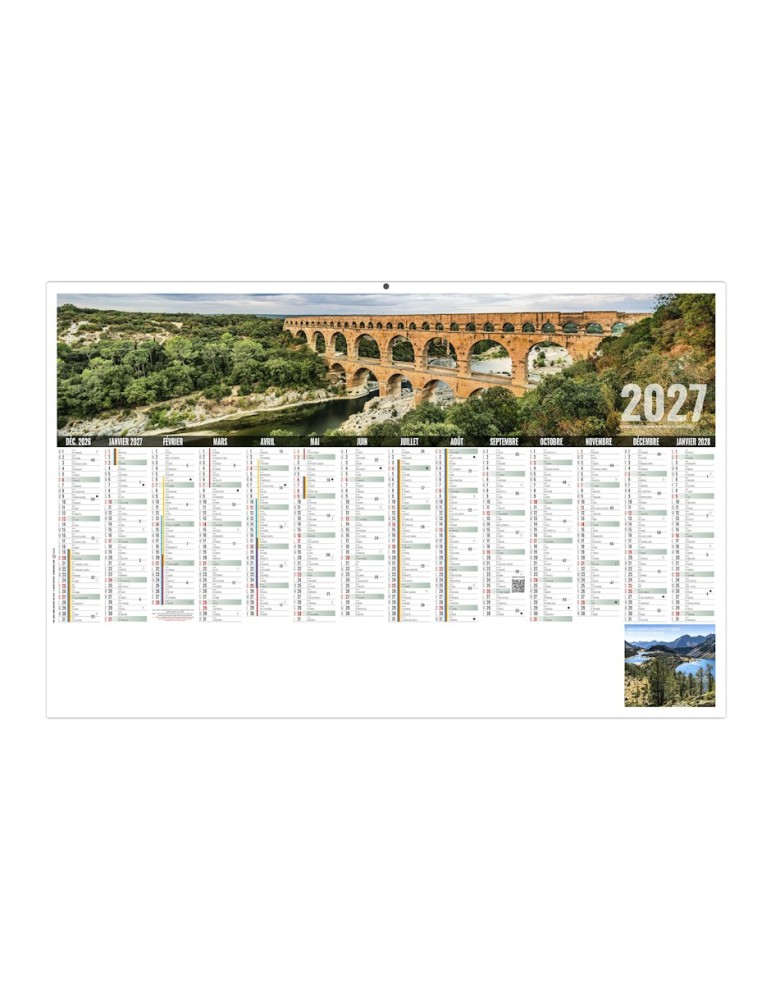Calendrier bancaire 2027 personnalisé LIBRE CHOIX OCCITAN