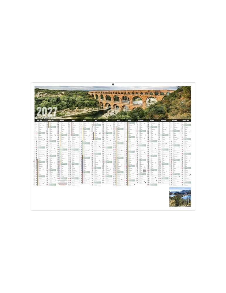 Calendrier bancaire 2027 personnalisé LIBRE CHOIX OCCITAN