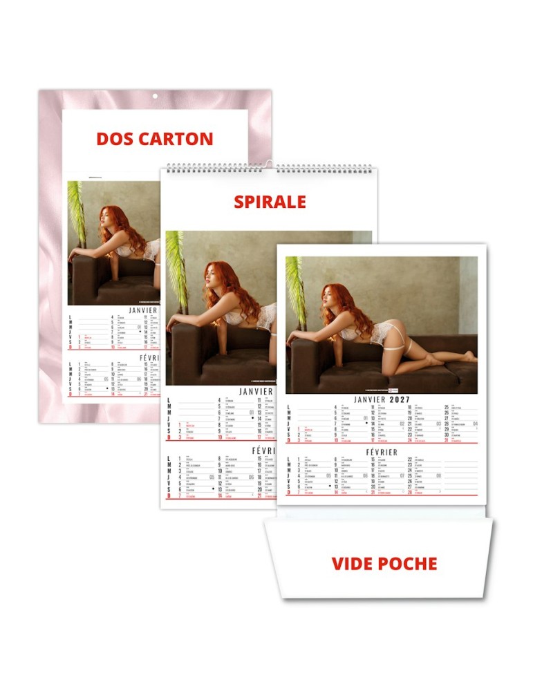 Calendrier illustré 2027 personnalisable Ophélie