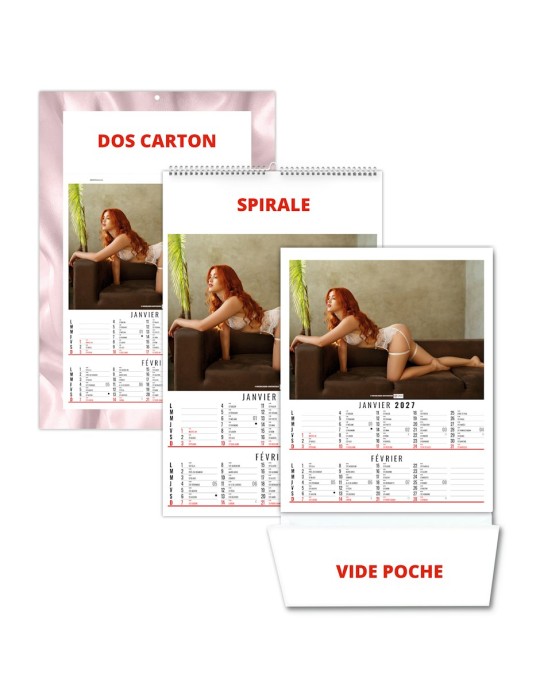 Calendrier illustré 2027 personnalisable Ophélie
