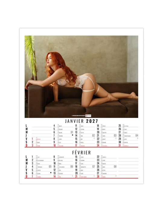 Calendrier illustré 2027 personnalisable Ophélie