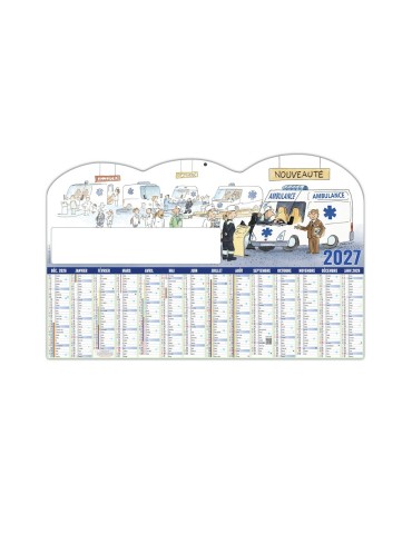 Calendrier bancaire 2027 personnalisable L'Ambulancier