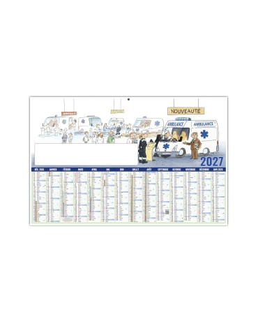 Calendrier bancaire 2027 personnalisable L'Ambulancier 2