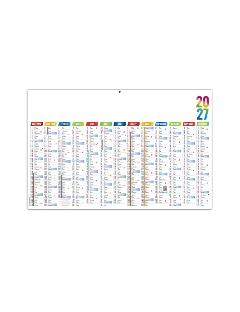 Calendrier bancaire 2027 personnalisé Maximilien