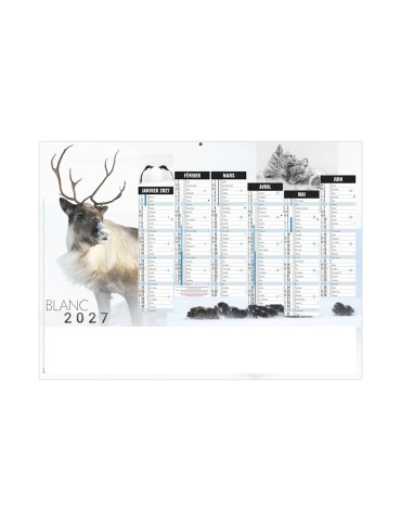 Calendrier bancaire 2027 personnalisé Blanc 2