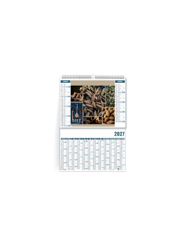 Calendrier bancaire 2027 personnalisé Bouquet illustré