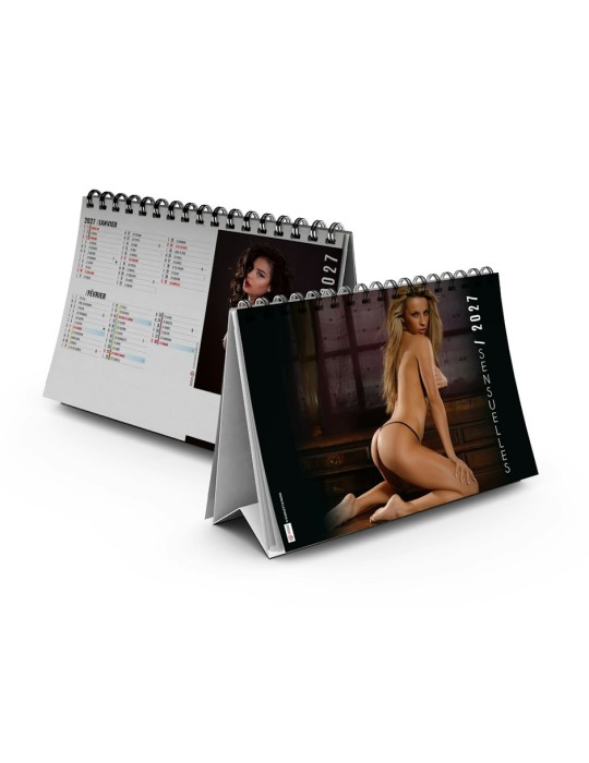 Calendrier chevalet de bureau 2027 Sensuelles personnalisable