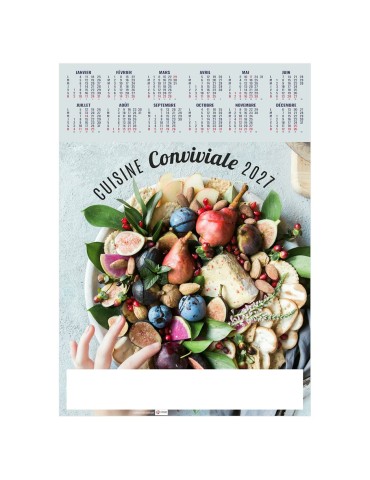Poster calendrier 2027 personnalisé Saveurs