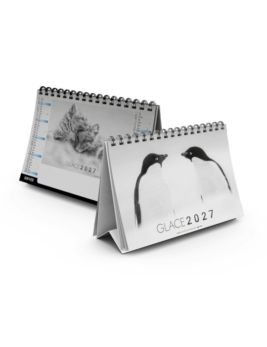 Calendrier chevalet de bureau 2027 Glace personnalisable