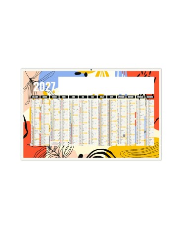 Calendrier bancaire 2027 personnalisable Flora illustré