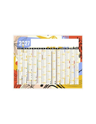 Calendrier bancaire 2027 personnalisable Flora illustré 2