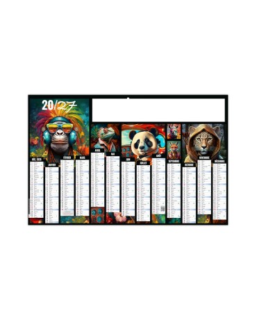 Calendrier bancaire 2027 ARTISTES personnalisable