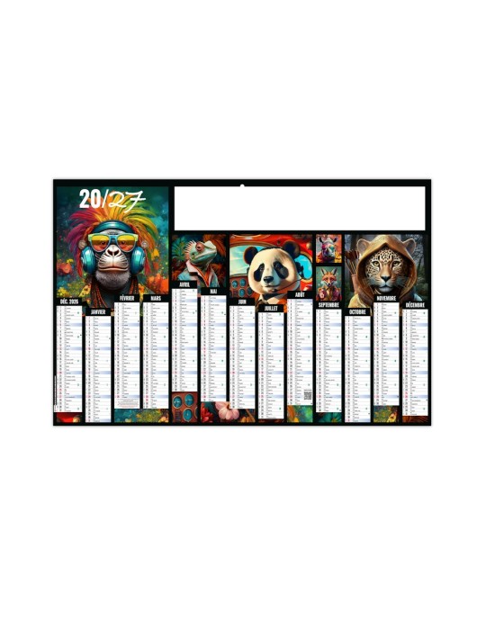Calendrier bancaire 2027 ARTISTES personnalisable