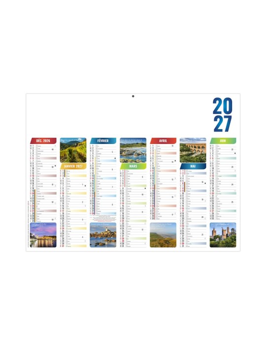 Calendrier bancaire scolaire 2027 ÉMILIEN personnalisable