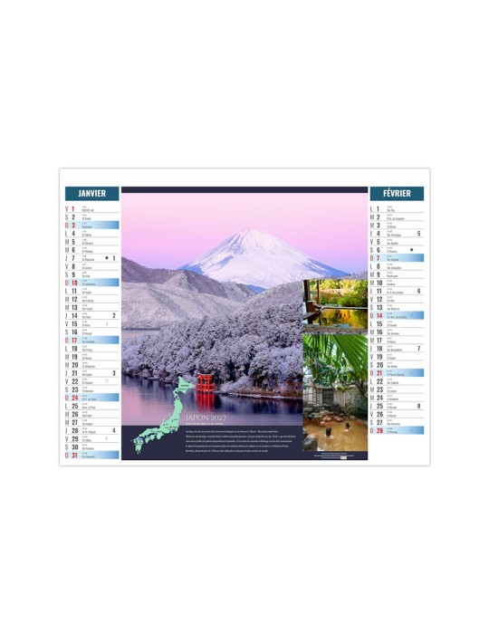 Calendrier illustré 2027 EAU personnalisable, thermalisme