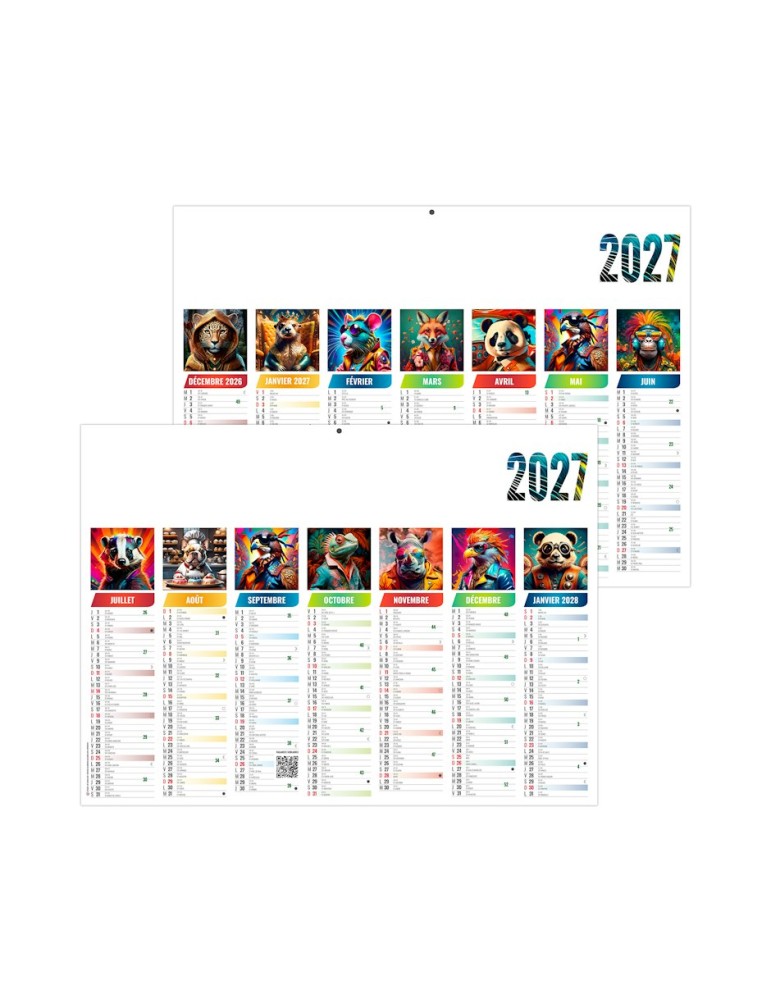 Calendrier bancaire illustré Florian 2027 personnalisable