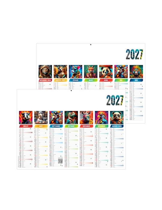Calendrier bancaire illustré Florian 2027 personnalisable