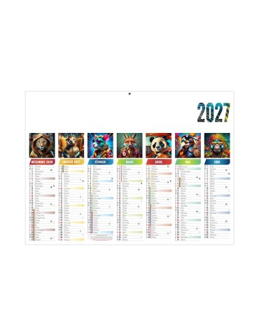 Calendrier bancaire illustré Florian 2027 personnalisable 2