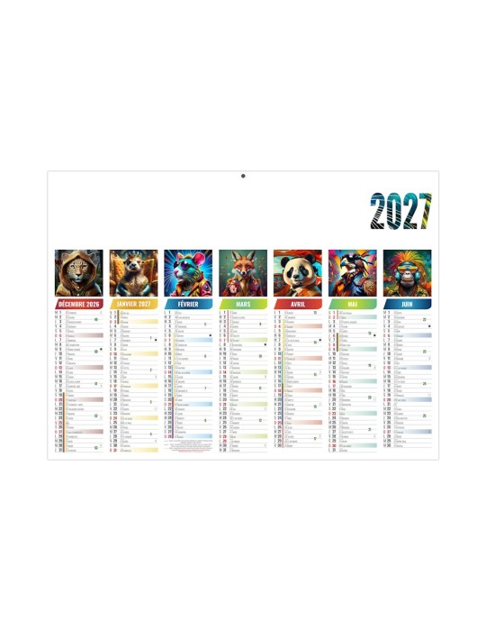 Calendrier bancaire illustré Florian 2027 personnalisable